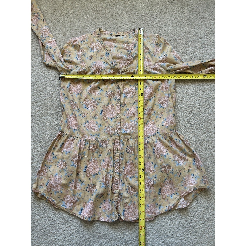 ✨ H&M Floral Boho Cotton Oversized Mini Dress / Tunic Coverup S ✨ - Picture 8 of 8